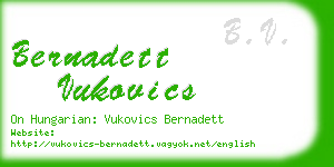 bernadett vukovics business card